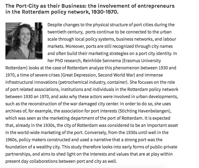 The Port-City as their Business: the involvement of entrepreneurs in the Rotterdam policy network, 1930-1970